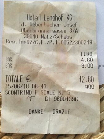 Bar dell'Hotel Langhof